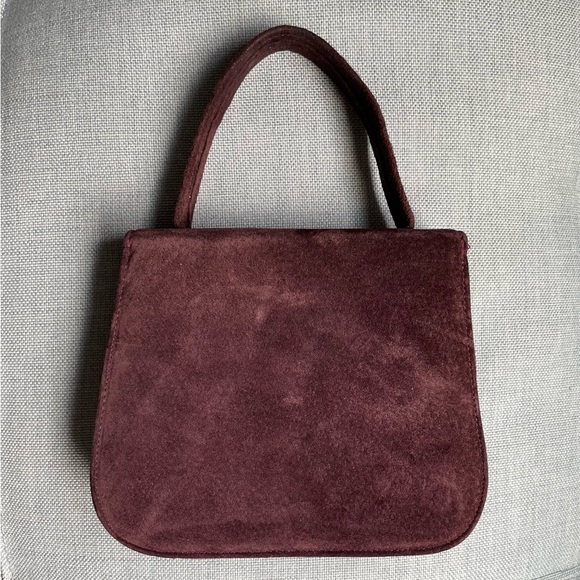 Vintage Laura Ashley Suede Mini Flap Bag - Picture 2 of 12